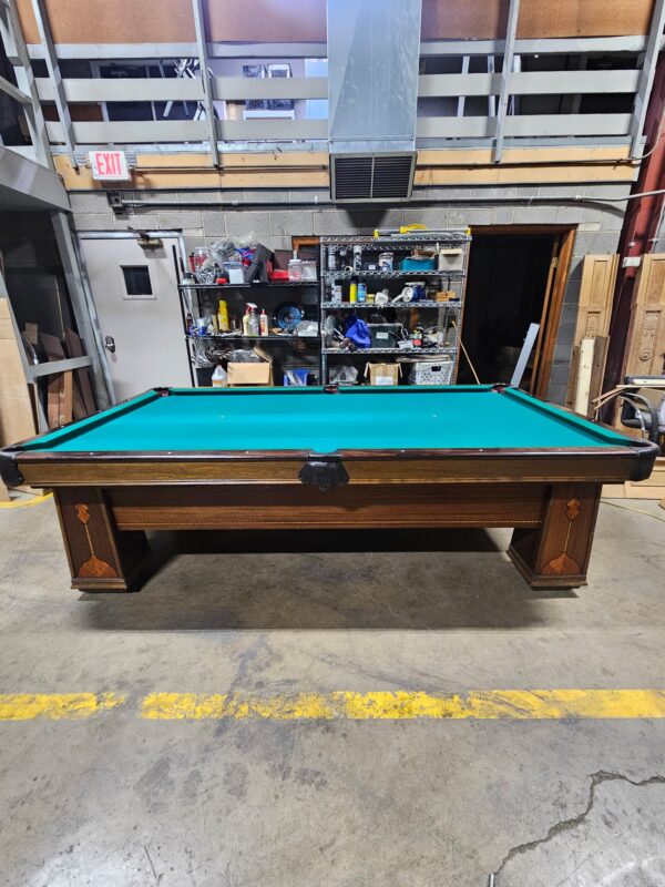 Antique Brunswick 9ft The Royal Pool Table From 1925 With Ball Return - Image 3