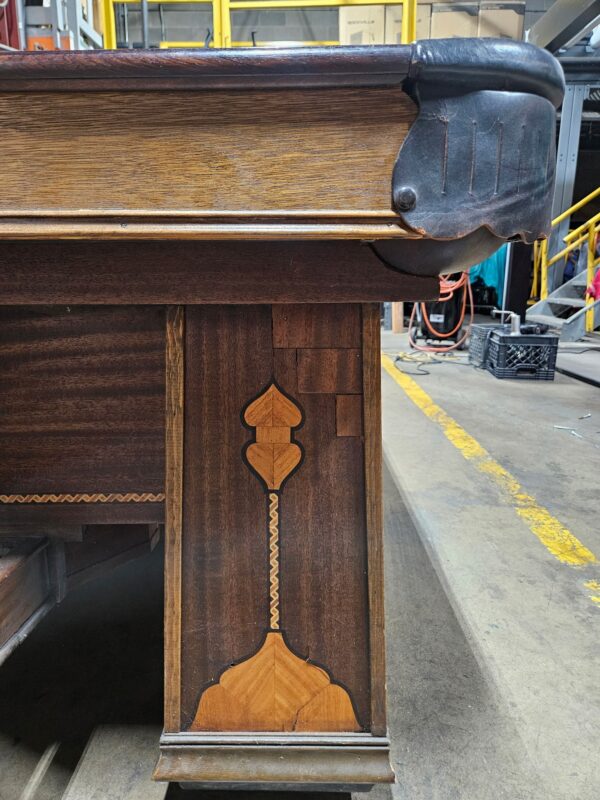 Antique Brunswick 9ft The Royal Pool Table From 1925 With Ball Return - Image 2